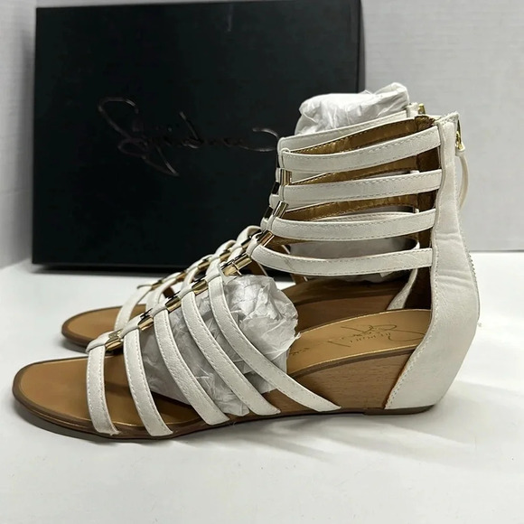 Report Signature Meliza Gladiator Sandal Shoes Open Toe White Women's Size 9 - Picture 4 of 11